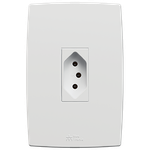 1 Tomada 2P+T 20A, 250Vca Engate Convencional com placa Vertical Mec-Plus (39702)