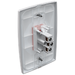 1 Tomada 2P+T 20A, 250Vca Engate Convencional Vermelha com placa Vertical Mec-Plus (39704)