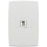 1 Tomada RJ45 Cat5e com placa Horizontal Mec-Plus (41504)