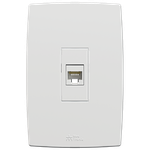 1 Tomada RJ45 Cat5e com placa Vertical Mec-Plus (41505)