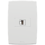 1 Tomada RJ45 Cat6 com placa Horizontal Mec-Plus (41506)