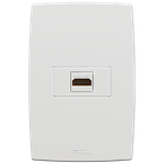Conector HDMI Fêmea x Fêmea com placa Horizontal Mec-Plus (41508)