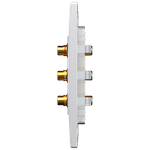 3 Módulos com Conector Coaxial A+V com placa 4X2 Mec-Plus (81140)