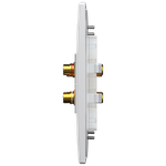 4 Módulos com Conector Coaxial A+V com placa 4X4 Mec-Plus (81141)