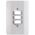 2 Interruptores Simples + 1 Interruptor Paralelo 10A/250Vca Engate Convencional com placa Milleniun (21007)
