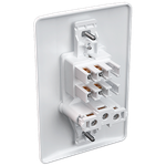 Conjunto  2 Interruptores Simples + 1 Tomada 2P+T 10A/250Vca Engate Convencional com placa Milleniun (39135)