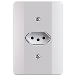 Tomada 2P+T 10A/250Vca Engate Convencional com placa Horizontal Milleniun (39023)