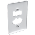 Placa 4X2 para 1 Interruptor + 1 Tomada Horizontal Milleniun (39094)