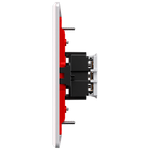 Tomada 2P+T Vermelho 20A/250Vca Engate Convencional com placa Vertical Milleniun (39263)