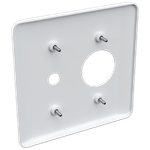 Placa 4X4 para 1 Tomada Redonda + 1 Furo Coaxial Milleniun (22022)