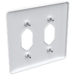 Placa 4X4 para 2 Tomadas Vertical Milleniun (39103)