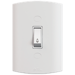 Conjunto 1 Pulsador Campainha 10A/250Vca com placa Volts (24009)