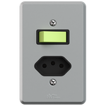 Interruptor Paralelo + Tomada 2P+T 10A/250Vca Engate Convencional com placa Clássica (39075)