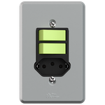 2 Interruptores Simples + 1 Tomada 2P+T 10A/250Vca Engate Convencional com placa Clássica (39132)