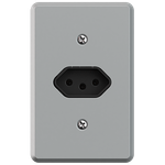 Tomada 2P+T 10A/250Vca Engate Convencional com placa Horizontal Clássica (39022)