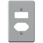 Placa 4X2 para 1 Interruptor + 1 Tomada Horizontal Clássica (39093)