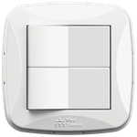 Conjunto Sobrepor Modular com 2 Interruptores Simples 10A/250Vca Engate Convencional Petra (87003)