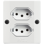 Conjunto Sobrepor Milleniun com 2 Tomadas 2P+T 10A/250Vca Engate Convencional (39146)