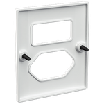 Placa 3X3 Sobrepor Milleniun para 1 Interruptor + 1 Tomada Horizontal (39125)