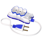 Extensão Mini 2P 10 Metros Cabo P 2X0,75 10A/250Vca Branco / Azul (39341)