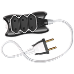 Extensão Mini 2P 3 Metros Cabo P 2X0,75 10A/250Vca Preto / Branco (39319)