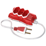 Extensão Mini 2P 10 Metros Cabo P 2X0,75 10A/250Vca Vermelho / Branco (39368)