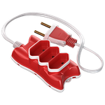 Extensão Mini 2P 10 Metros Cabo P 2X0,75 10A/250Vca Vermelho / Branco (39368)