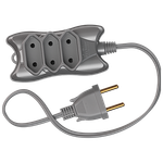 Extensão Mini 2P 5 Metros Cabo P 2X0,75 10A/250Vca Cinza (39333)
