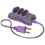 Extensão Mini 2P 3 Metros Cabo P 2X0,75 10A/250Vca Cinza / Lilás (39323)