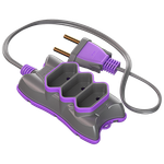 Extensão Mini 2P 3 Metros Cabo P 2X0,75 10A/250Vca Cinza / Lilás (39323)