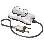 Extensão Mini 2P 3 Metros Cabo P 2X0,75 10A/250Vca Branco / Preto (39325)