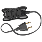 Extensão Mini 2P 10 Metros Cabo P 2X0,75 10A/250Vca Preto (39374)
