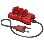 Extensão Mini 2P 2 Metros Cabo P 2X0,50 10A/250Vca Vermelho / Preto (39303)