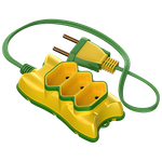 Extensão Mini 2P 5 Metros Cabo P 2X0,75 10A/250Vca Amarelo / Verde (39340)