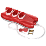 Extensão 2P+T 3 Metros Cabo PP Chato 3X0,75 10A/250Vca Vermelho / Branco (39346)