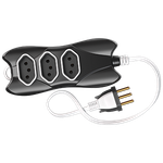 Extensão 2P+T 10 Metros Cabo PP Chato 3X0,75 10A/250Vca Preto / Branco (39516)