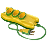 Extensão 2P+T 10 Metros Cabo PP Chato 3X0,75 10A/250Vca Amarelo / Verde (39525)