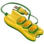 Extensão 2P+T 10 Metros Cabo PP Chato 3X0,75 10A/250Vca Amarelo / Verde (39525)
