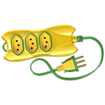 Extensão 2P+T 10 Metros Cabo PP Chato 3X0,75 10A/250Vca Amarelo / Verde (39525)
