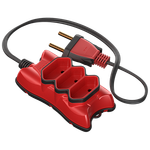 Extensão Mini 2P 3 Metros Cabo P 2X0,75 10A/250Vca Vermelho / Preto (39327)