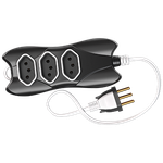 Extensão 2P+T 10 Metros Cabo P 2X0,75 10A/250Vca Preto / Branco (39432)
