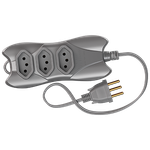 Extensão 2P 5 Metros Cabo P 2X0,75 10A/250Vca Cinza (39421)