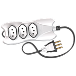 Extensão 2P 2 Metros Cabo P 2X0,75 10A/250Vca Branco / Preto (39399)