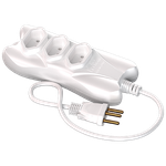 Extensão 2P+T 3 Metros Cabo PP Redondo 3X0,75 10A/250Vca Branco (39269)