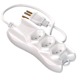 Extensão 2P+T 3 Metros Cabo PP Redondo 3X0,75 10A/250Vca Branco (39269)