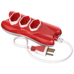 Extensão 2P+T 5 Metros Cabo PP Redondo 3X0,75 10A/250Vca Vermelho / Branco (39284)
