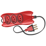 Extensão 2P 3 Metros Cabo P 2X0,75 10A/250Vca Vermelho / Preto (39414)