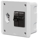 Caixa de Proteção Embutir Disjuntor 2P, 10A, NEMA + Tomada 10A (89080)