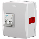 Caixa de Proteção Sobrepor Modular Petra com Disjuntor 2 Polos 16A DIN + Tomada 20A (89094)