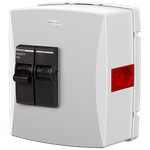Caixa de Proteção Sobrepor Modular Petra com Disjuntor 2 Polos 15A NEMA + Tomada 20A Vermelha (89104)